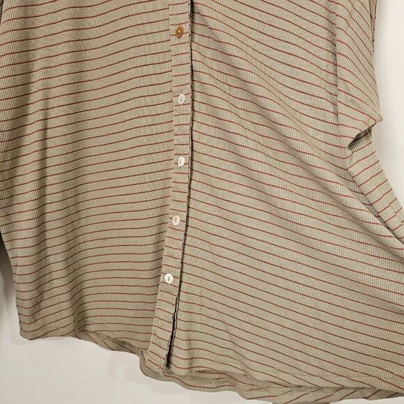 NEW W/O TAGS EE:SOME V NECK BUTTON DOWN PUFFED SLEEVES LONGSLEEVES TOP SZ S - Picture 9 of 16